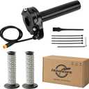 Ebike Full Twist Throttle for Macfox, 3 Pin Surron Style Throttle Grip Kit 12V-72V Compatible with HappyRun Freego Heybike Electric Dirt Bike