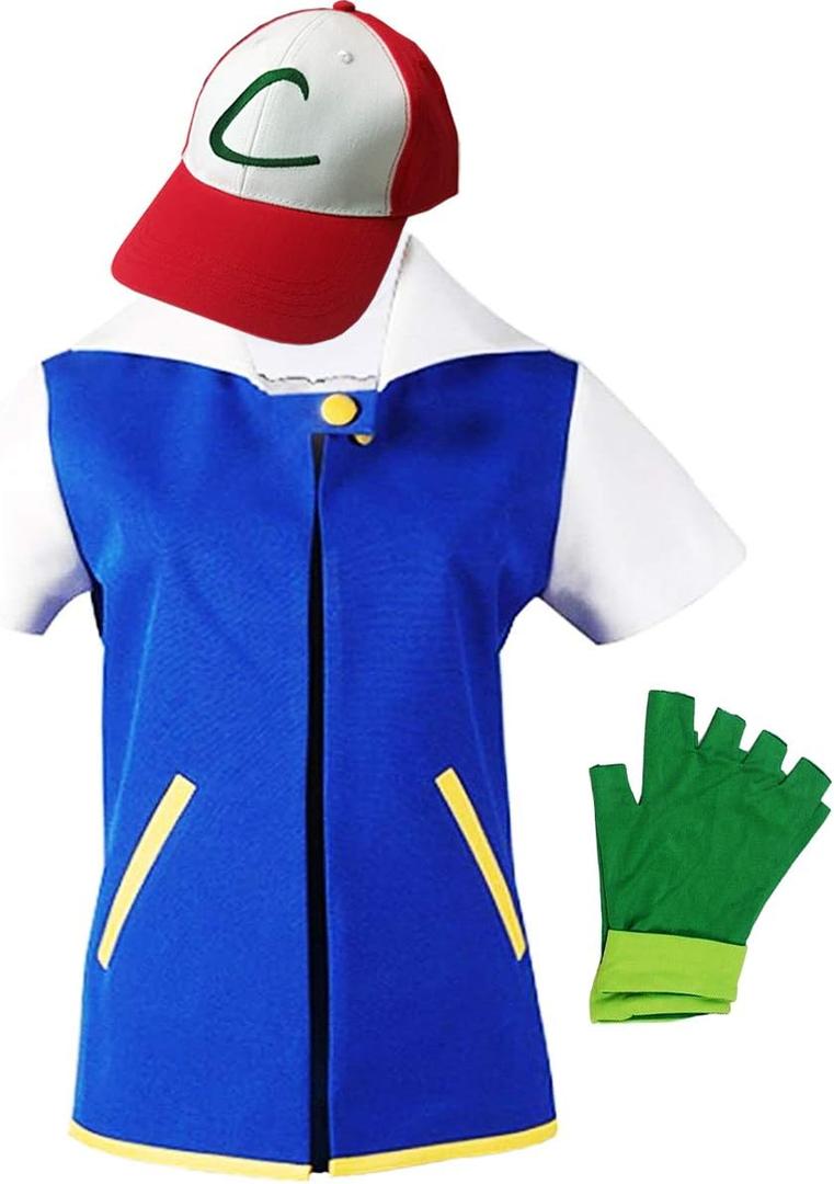 Kids Adult Costume Cosplay Jacket Gloves Hat Sets for Trainer Halloween shirt : Adult Medium