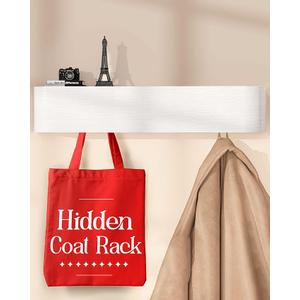 OLEEK Wall Mounted Coat Rack with Shelf  Wall entryway Shelf with Hooks  entryway Hooks  Modern Coat Rack  Wooden Mount for Home Decor  Jacket Hanger