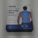 REVIX Large Ice Pack for Shoulder and Back with Straps, Reusable Full Back Ice Pack Wrap Cold Compression Therapy for Discomfort and Fatigue Relief, Post-Workout Recovery (Blue)