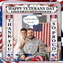3 Pcs Happy Veterans Day Banner Veterans Appreciation Day Door Porch We Are So Proud of You Banner Thank You Soldier Remember Honor Patriotic Backdrop Sign Party Decor Home Outdoor Indoor