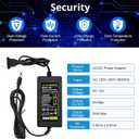Power Adapter 12V 5A 4A 3A 2.5A 2A 1A AC DC Power Supply Cord Cable 5.5x2.1mm for Sceptre EC Series Monitor,ONN,AOC,Dell,Webcam, Router, Projector, CCTV, Speakers & More 12v 5a Monitor Charger
