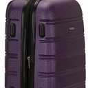Rockland Melbourne Hardside 3 Piece Expandable Spinner Wheel Luggage Set, (20"/24"/28"), Purple