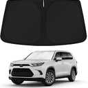 KUST Windshield Sun Shade for 2024 2025 2026 Toyota Grand Highlander Accessories Front Custom Fit Window Sunshade Sun Visor Protector Foldable Blocks UV Rays Keep Car Cooler