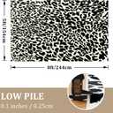 YIHOUSE Leopard Rug for Living Room, 5x7 Black and White Cute Cheetah Print Rug Modern Washable Ultra-Thin Animal Printed Rugs for Bedroom, Girls Boys Dorm Room Nursery Room, Playroom