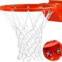 Basketball Rim, Heavy Duty Basketball Rim Replacement - Universal 18 Inch Breakaway Rim and Net, Professional Double-Spring Backboard Rims For In-Ground and Wall-Mounted Basketball Hoops Indoor Outdoor