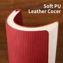 Lined Journal Notebook for Work College Ruled Note Book 7.2"x9.6" B5 PU Leather Daily Journaling 160 Pages for Women Men Writing Home School Supplies Business (Red) (08-Red-1pack)