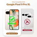 Compatible with Google Pixel 9 Pro XL Case with 360 Magnetic Ring Stand [Compatible with Mag-Safe ] Shockproof Translucent Phone Case for Google Pixel 9 Pro XL 6.8 inches,Blue