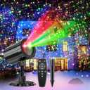 Christmas Projector Lights Outdoor, BINKBANG Red & Green Christmas Light Projector with Remote & Timer, IP65 Waterproof Outdoor Holiday Decoration Light for Party, Yard & Patio