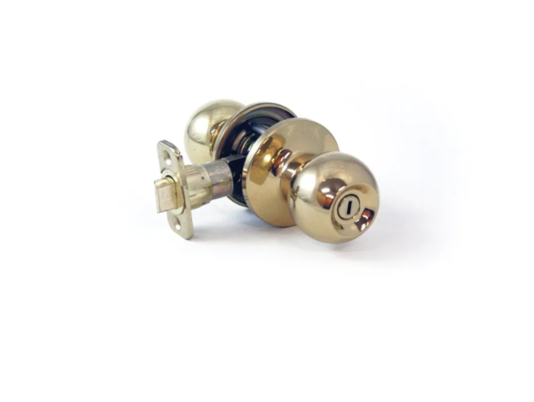 Lewis Hyman 1732191 Atlas Ball Privacy Door Knob, Polished Brass