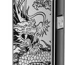LcFun Electric Lighter USB Rechargeable Windproof Plasma Dual Arc Lighter, Flameless Cool Dragon Pocket Lighters for Camping, Small Valentines Birthday Gifts for Men Husband Father (Black Dragon)