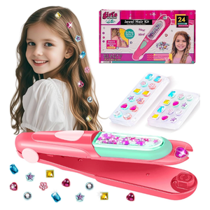 Hair Gem Stamper Kit, Bling Hair Jewels for Girls Toys, Hair Styling Tool with Reusable Shining Diamonds, Birthday Gifts Toys for Girls