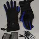 Heated Glove Liners for Men Women, Rechargeable Battery Electric Heated Gloves, Winter Warm Glove Liners for Arthritis Raynaud, Thin Gloves Motorcycle Ski Snowboarding Riding Hiking (Small, Black-Blue)