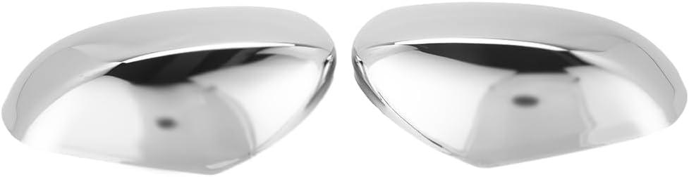 Left and Right Chrome Exterior Door Mirror Covers for Dodge Grand Caravan 2008-2018 for Chrysler Town & Country 2008-2016 for VW Routan 2009-2014