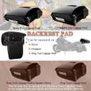 FOVPLUE Backrest Pad,Chopped Razor Tour Luggage Pack Backrest Pad for Harley Touring 2014-later,for CVO Road Glide Road King Street Glide Tri Glide Ultra Limited Electra Glide FLHTKSE,Black Stitching