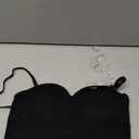 Strapless Bras for Women Non-Slip Padded Bandeau Bra Wireless Tube Top Bra Including Clear Straps (Large, Black)