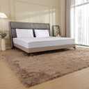 Beige Area Rugs for Living Room Bedroom Nursery 9X12 Washable Faux Sheepskin Fluffy Fur Rug Kids Room Decor Soft Cozy Home Décor