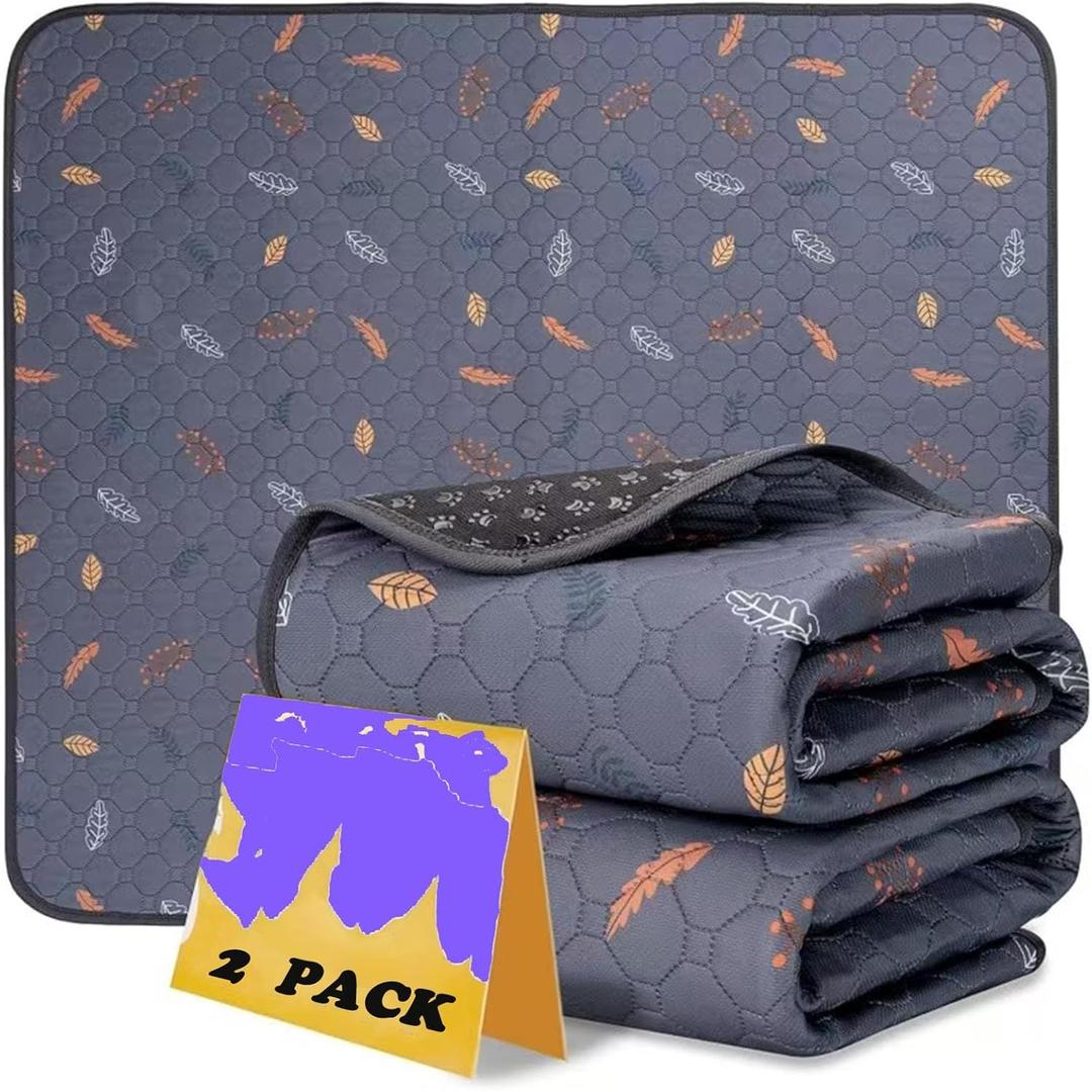2Pack Waterproof Guinea Pig Rabbit Cage Liners, Small Anima Absorbent Training Mat,Washable Reusable Guinea Pig Cat Puppy Pee Pads Bedding(18"*24"-2pcs) (18"*24"-2pcs)