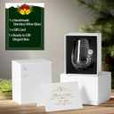 Hand-Blown Crystal Stemless Glasses with Personalized Initial Engravings - 16 Oz Lead-Free Monogram Red Wine Tumblers - Perfect for Wine Connoisseurs and Letter 'Q' Enthusiasts