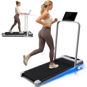 Yagud Walking Pad, Walking Pad Treadmill for Home Office, Portable Under Desk Treadmill with Remote Control and LED Display, Walking Jogging Running Machine