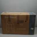 Sweetcrispy Counter Height Bar Stools Set of 2, 30 inch Height Stool Faux Leather Barstools with Back, Armless Kitchen Island Countertop Comfortable Modern Chairs with Metal Legs, Black