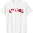 Stanford California CA Vintage Sports Design Red Design T-Shirt, Size XS