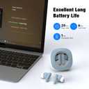 Xspace Ear Wireless Earbuds Hi-Res Audio Bluetooth 5.3 Headpahones True Wireless in Ear Earbuds Deep Bass in Ear Earphones Call Clear with Microphone Sweatproof for Sports, Gym, Work (Blue)