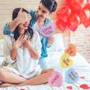 AnyDesign 5Pcs Valentine's Day Conversation Hearts Wooden Table Sign Colorful Heart Wood Tabletop Decoration Love You Be Mine Kiss Me Table Centerpiece Tiered Tray Decor for Wedding Home Shelf Display (Yellow,Orange,Blue,Pink)