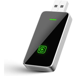 Carplay Wireless Adapter for iPhone, Upgrade Wired to Wireless Car Play Adapter, Plug & Play, Stable Control & No Delay, Intelligent Voice Control, with Extension Cable USB/Typ-C for Apple iOS 10+