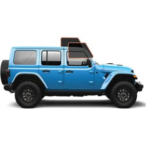 DIY-MotoShield Pro Premium Professional 2mil Precut Ceramic Window Tint Film for 2018-2021 Jeep Wrangler 4 Door Hard Top  (Front Driver/Passenger 15%)