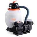 VEVOR 14-inch Sand Filter Pump for Above Ground, Digital Programmer Timer, 3000 GPH, 3/4 HP Pool Pumps System & Filters Combo Set with 6-Way Multi-Port Valve & Strainer Basket, Easy Installation