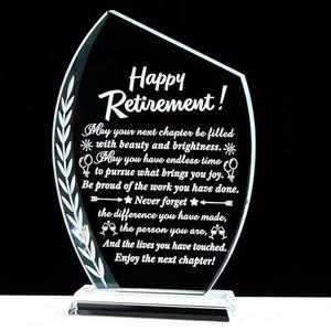 Movdyka Retirement Gifts for Women Men - 2026 Happy Retirement Crystal Keepsakes Plaque Best Retired Gift for Woman Male Teacher Doctor Nurse Coworkers Boss Mom Friends Retiring Present Decor