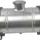 JSD 1 1/4 Gallons 1.25 Gallons 6" x 12" Round Spun Aluminum Small Universal Gas Tank/ Fuel Tank Center Fill 1/4" NPT Outlet
