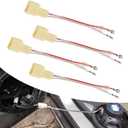 4 PCS Car Audio Adapter Plug Adapter, Door Speaker Wiring Adapter, Bass Wire Conversion, Compatible with Mitsubishi Subaru (White)