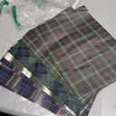 LeZakaa Christmas Green Wrapping Paper, 12 Folded Sheet with 4 Different Tartan Plaid Design for New Year Celebrations Holiday Gift Wrapping, 27.5 x 19.6 inches Per Sheet