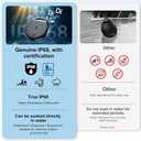 Air Tracker Tags-4 Pack, Smart Tag Work Compatible with Apple Find My (iOS Only), Bluetooth Tag Item Finders IP68 Waterproof Replaceable Battery for Wallet, Luggage, Backpack, Key