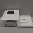 Davinci Lighting Edison Solar Outdoor Post Cap Lights - 4x4 5x5 6x6 - Bright LED Light for Fence Deck Garden or Patio Posts - Pearl White (1 Pack)