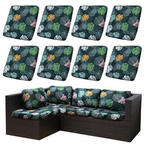 SUKAIKEQA Outdoor Cushion Covers Set,8PCS Patio Furniture Couch Seat Slipcovers, Replacement for Sofa Sectional Chair(Cover，Only)
