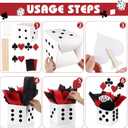 WinnerWhy 12 Sets Casino Theme Party Decorations Casino Night Table Centerpieces Poker Centerpieces for Tables Graduation Party Toppers with Dice Box Poker Cutouts and Sticks for Birthday Prom