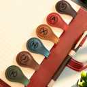 Magnetic Leather Bookmark with 26 Initial for Reading Women,Personalized Magnet Book Marks Gifts for Men,Book Lovers (Red, O)