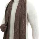 Winter thickened hat, scarf, and touchscreen gloves set for men and women, knit hat,suitable as a gift and for outdoor warmth (Brown)