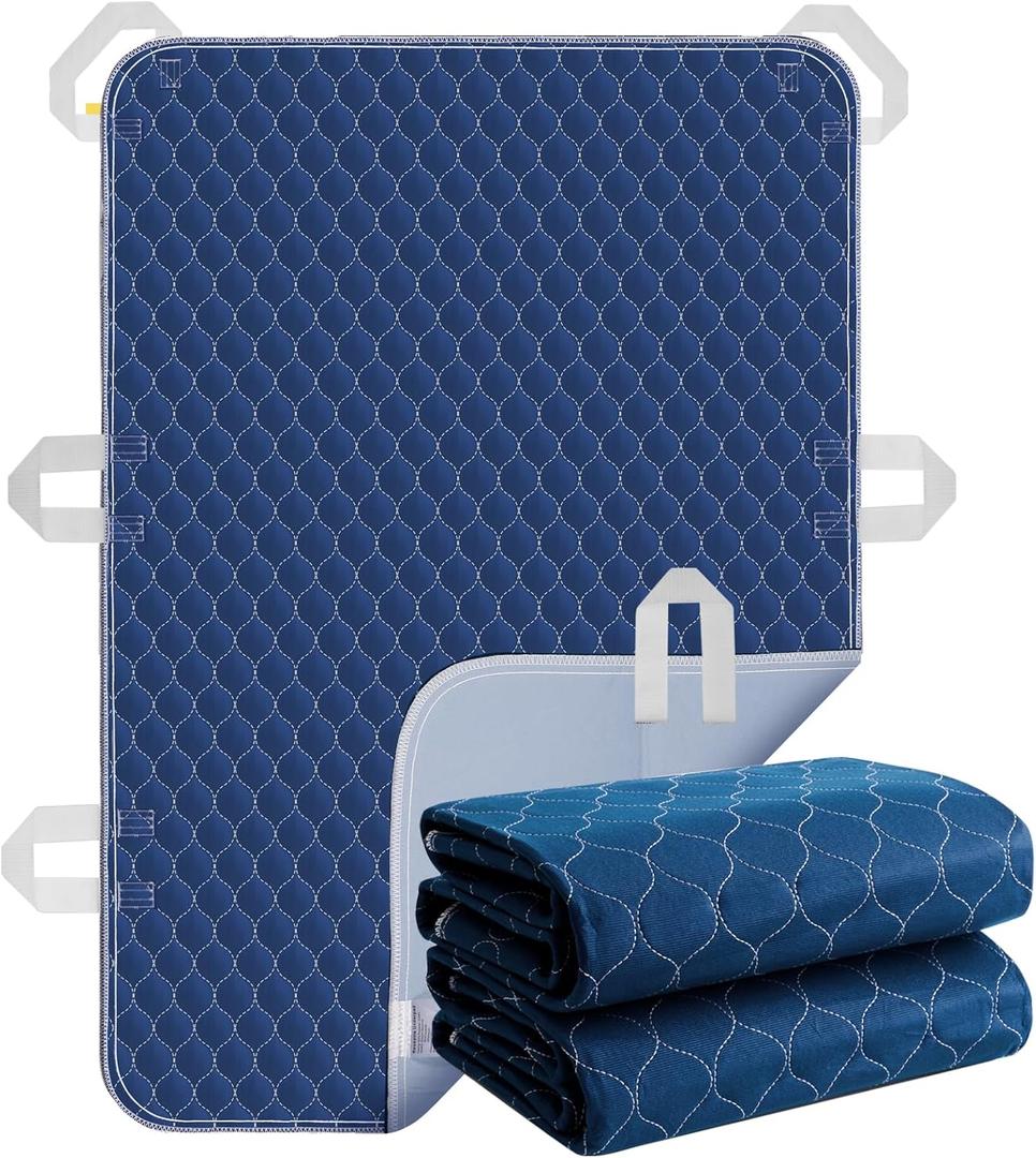 Pads for Beds with Handles for Incontinence 36x52 Inch(2 Pack),Washable Pee Pads for Adults,Washable Underpads,Waterproof Protective Pad for Seniors,Bedwet Kids,Hospitals,Pets,Reusable Bed Pad