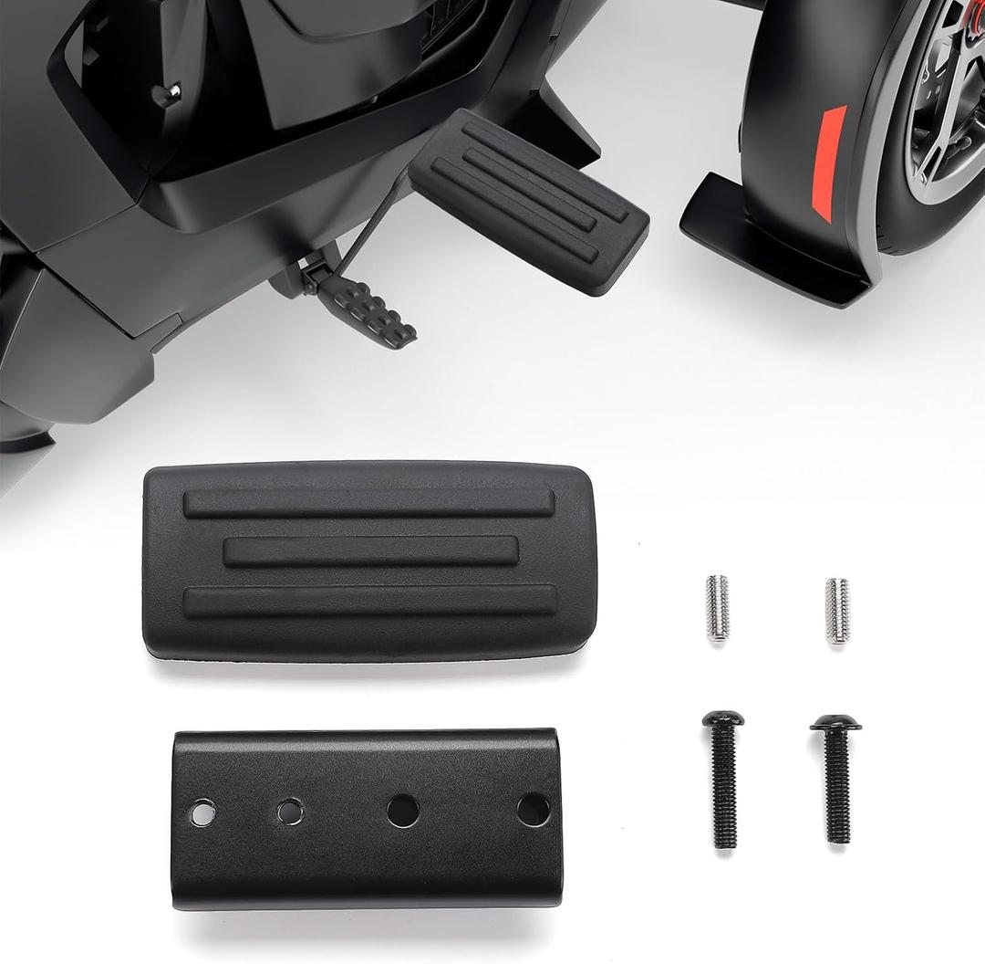 KEMIMOTO Brake Pedal Compatible with Can-Am Ryker 600, 900, Sport, Rally Edition, Large Brake Foot Rest Extended Pedal Footboards (No drill)