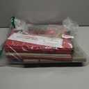 ZOBER Large Christmas Ornament Storage Box - Stores 128 3" Ornaments, With Dividers - Ornament Organizer Storage Box, Durable Christmas Containers Holder - Extra Pockets, Dual Zipper - Red