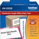 Brother Genuine, DK-2205 Continuous Paper Label Roll, Cut-to-Length Label, 2.4 x 100 Feet, (1) Roll Per Box