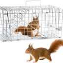 17" Humane Squirrel Trap, Folding Live Small Animal Trap, Easy Catch and Release