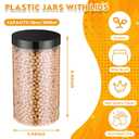 Patelai 4 Pieces Round Wide-mouth Leak Proof Plastic Container Jars with Lids for Travel Storage Makeup Beauty Products Face Creams Oils Salves Ointments DIY Making(32 Ounce,Black)