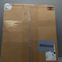 SAND MINE Reversible Mats, Plastic Straw Rug, Modern Area Rug, Large Floor Mat and Rug for Outdoors, RV, Patio, Backyard, Deck, Picnic, Beach, Camping, Trailer, Black & Beige, 5' x 8'