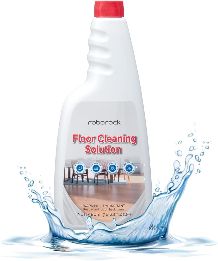 roborock Official Floor Cleaning Solution, Floor Cleaner for Hardwood Tile Hardfloor, Compatible Robot Vacuums with Mopping and Wet Dry Vacuum, 16.2 FL OZ, Dilution Ratio 1:200, Best Buy: 02/08/2028