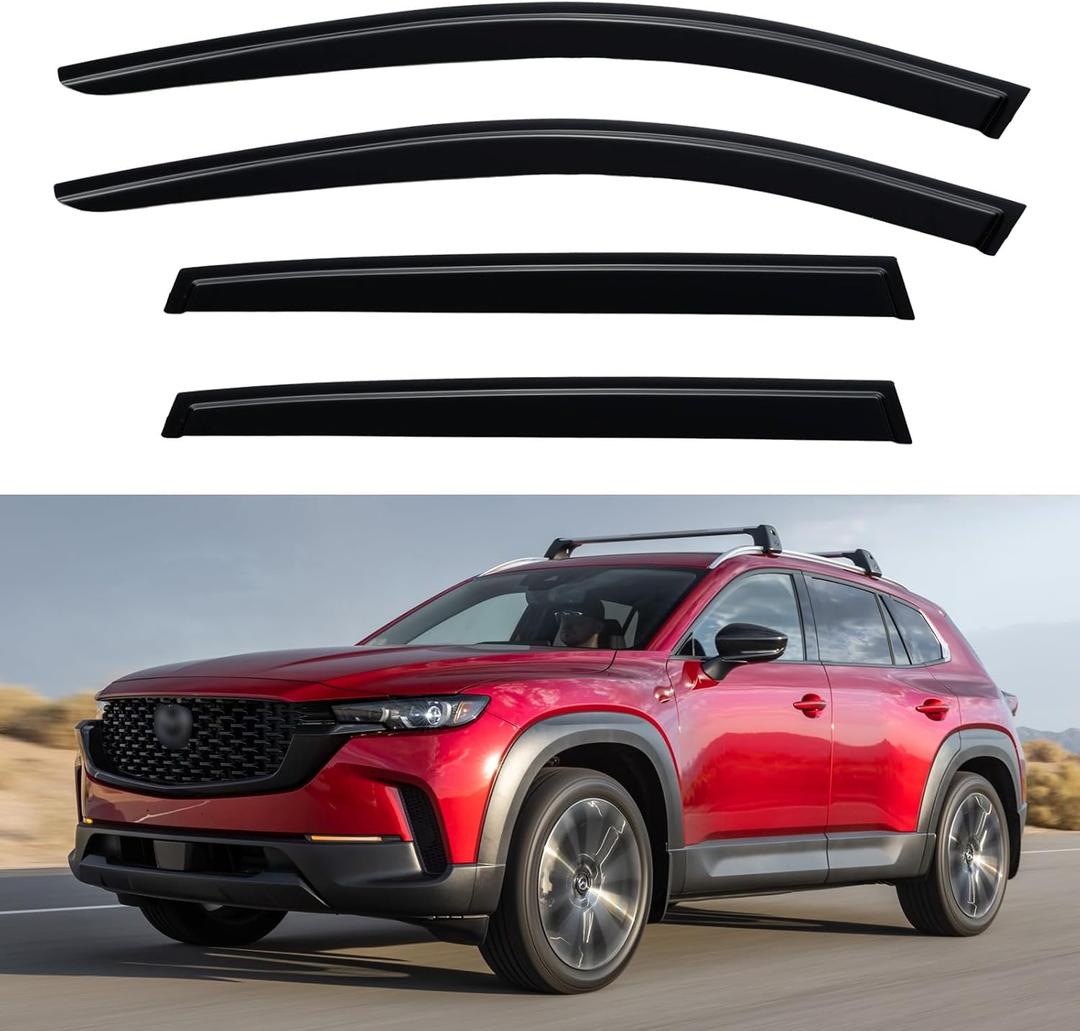 Window Visors Rain Guards for 2023 2024 2025 2026 Mazda CX-50, Out-Channel Window Vent Wind Deflectors Visors Shades for 23 24 25 26 Mazda CX50